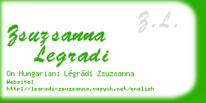 zsuzsanna legradi business card