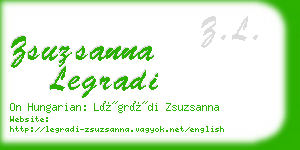 zsuzsanna legradi business card